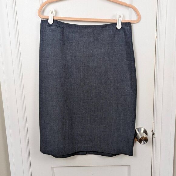 Eileen Fisher | Dark Grey Pencil Skirt Size Small - Picture 1 of 10